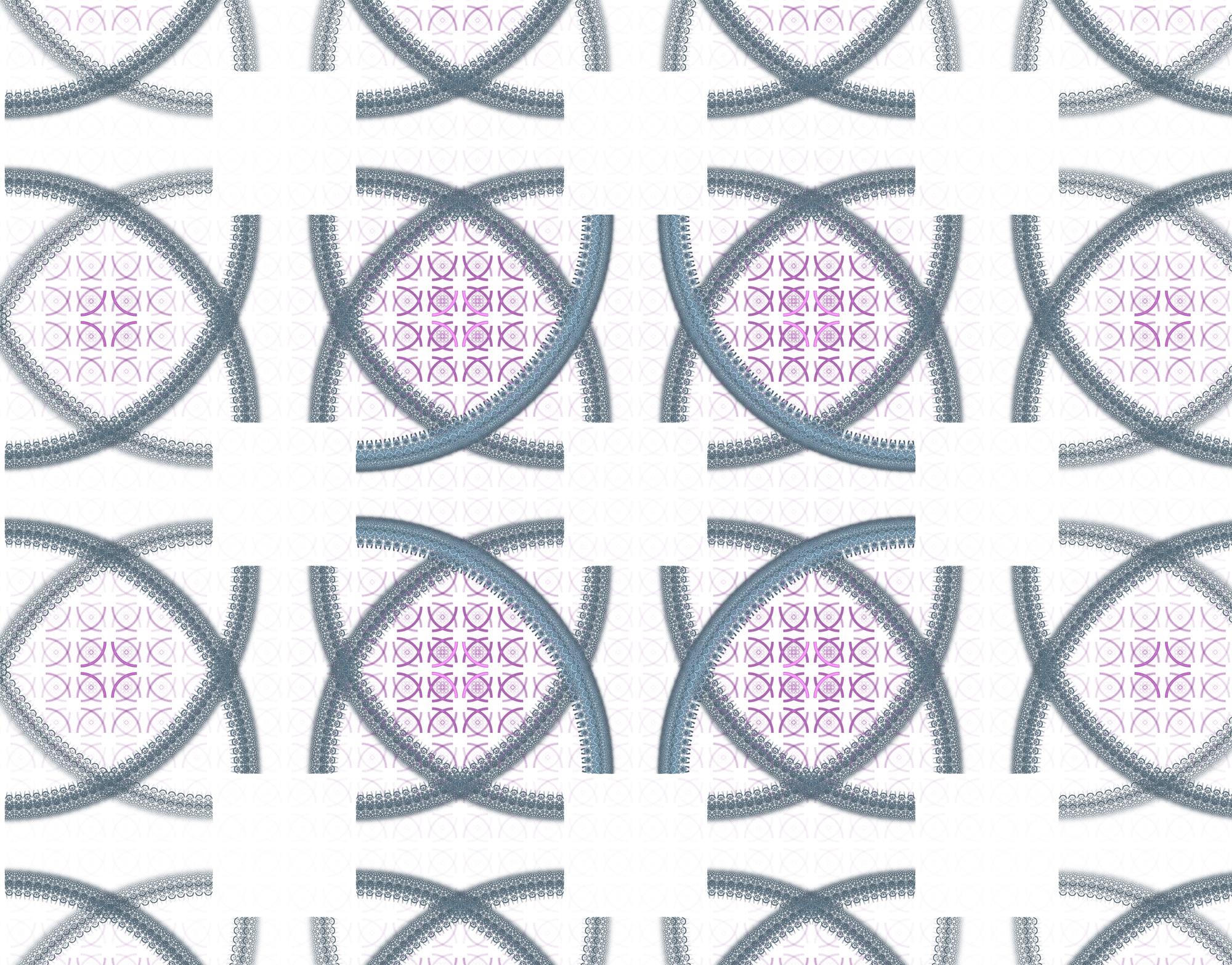 Embroidered patch with futuristic geometric motif